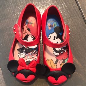 Mini Melissa size 9 Minnie and Mickey shoes